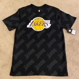 NBA LA Lakers tshirt print all over black men’s medium shirt